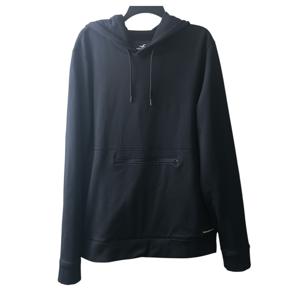 Hollister Black Hoodie Sweatshirt Classic Design